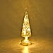 Tapered Glass LED Lighted Conical Christmas Tree With Electroplating Thread & Shimmering Star (3xAA, Not Incl.) - Green