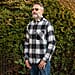 Bellfield 100% Cotton Button Through Flannel Check Shirt (Size L) - Black