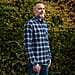 Bellfield 100% Cotton Button Through Flannel Check Shirt (Size L) - Black