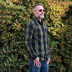 Bellfield 100% Cotton Button Through Flannel Check Shirt (Size L) - Black