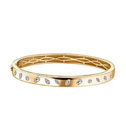 One Time NY Designer Close Out- Flush Set Hinged Bangle