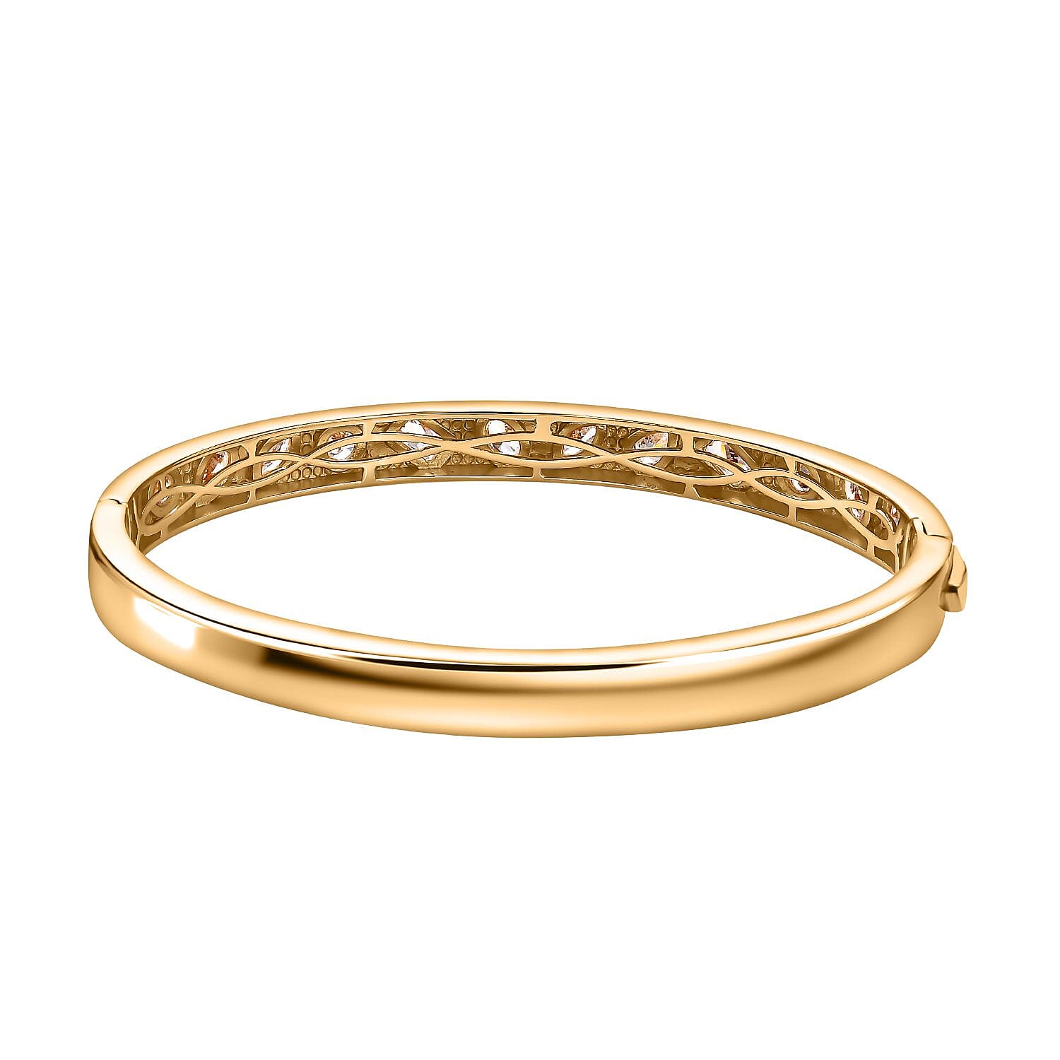 One Time NY Designer Close Out- Flush Set Hinged Bangle