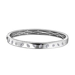 One Time NY Designer Close Out- Flush Set Hinged Bangle