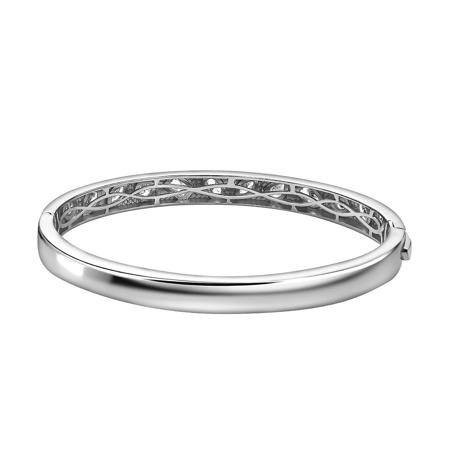 One Time NY Designer Close Out- Flush Set Hinged Bangle