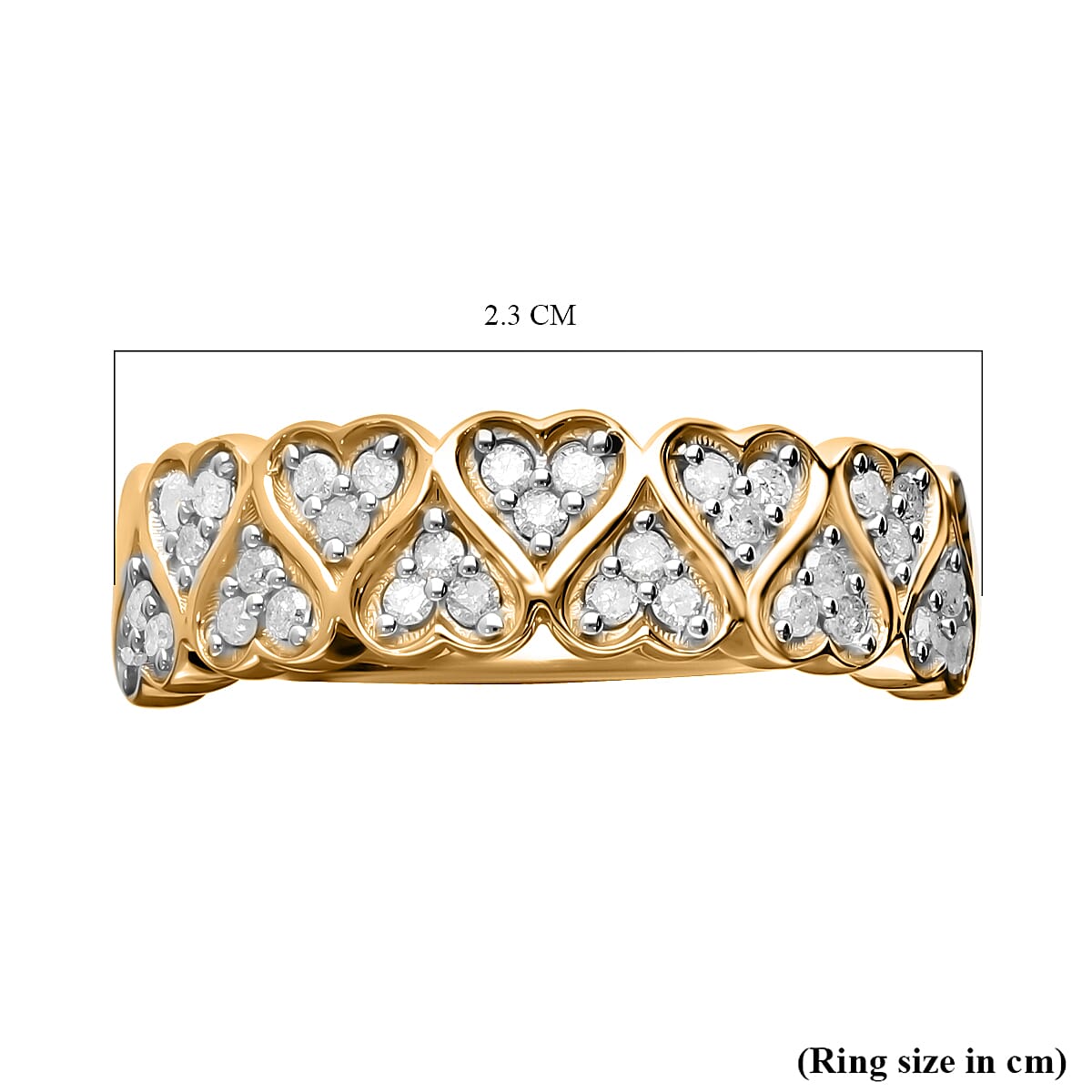 Diamond Heart Ring in Sterling Silver