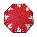 Auto Open & Close Folding Floral Pattern Umbrella with Colour Change - Green