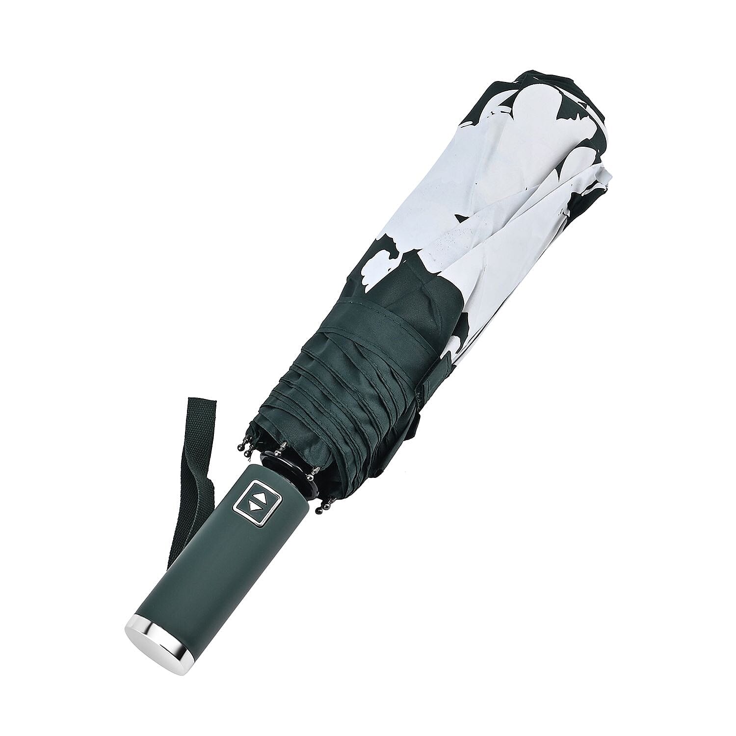 Auto Open & Close Folding Floral Pattern Umbrella with Colour Change - Green