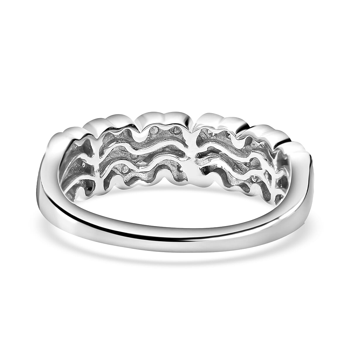 Diamond Heart Ring in Sterling Silver