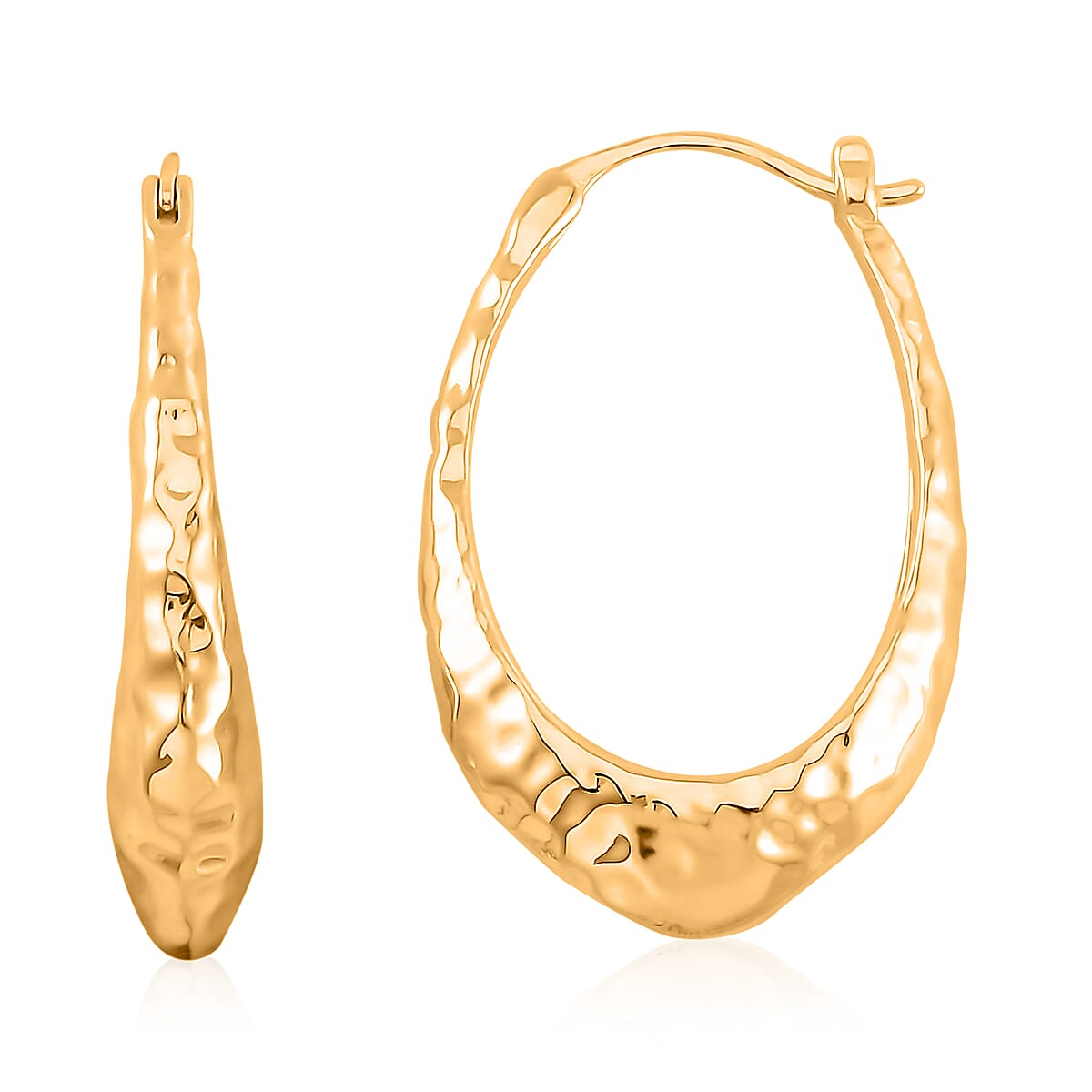 Hoop Earrings in Yellow Gold Tone