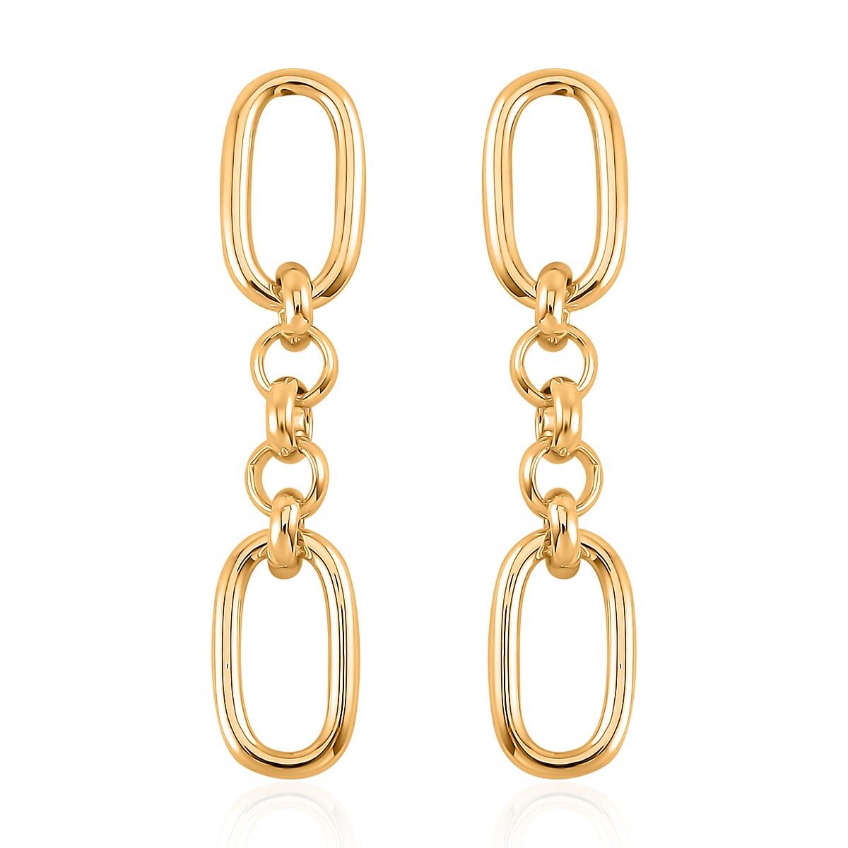 Chain Earrings in Yellow Gold Tone