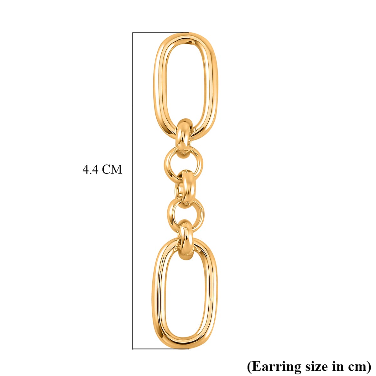 Chain Earrings in Yellow Gold Tone