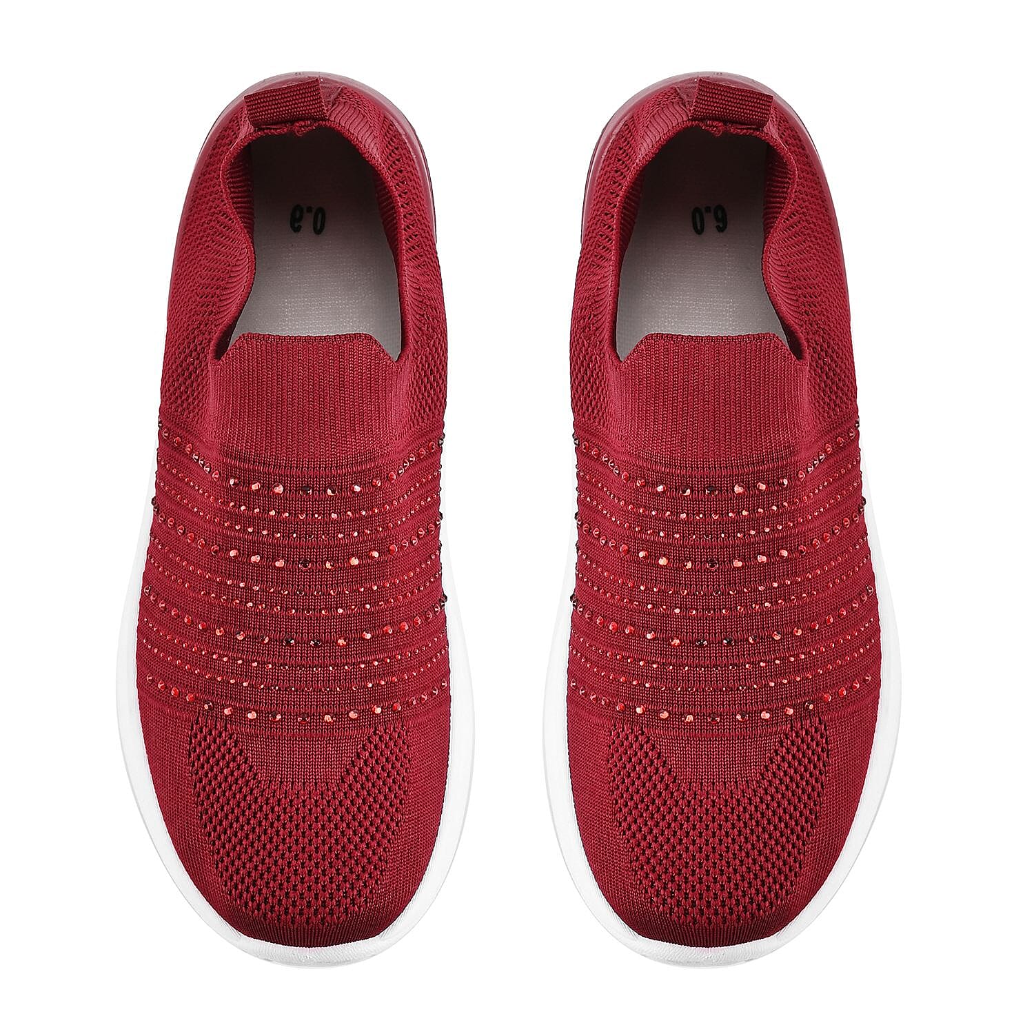Women's red slip on sneakers shop