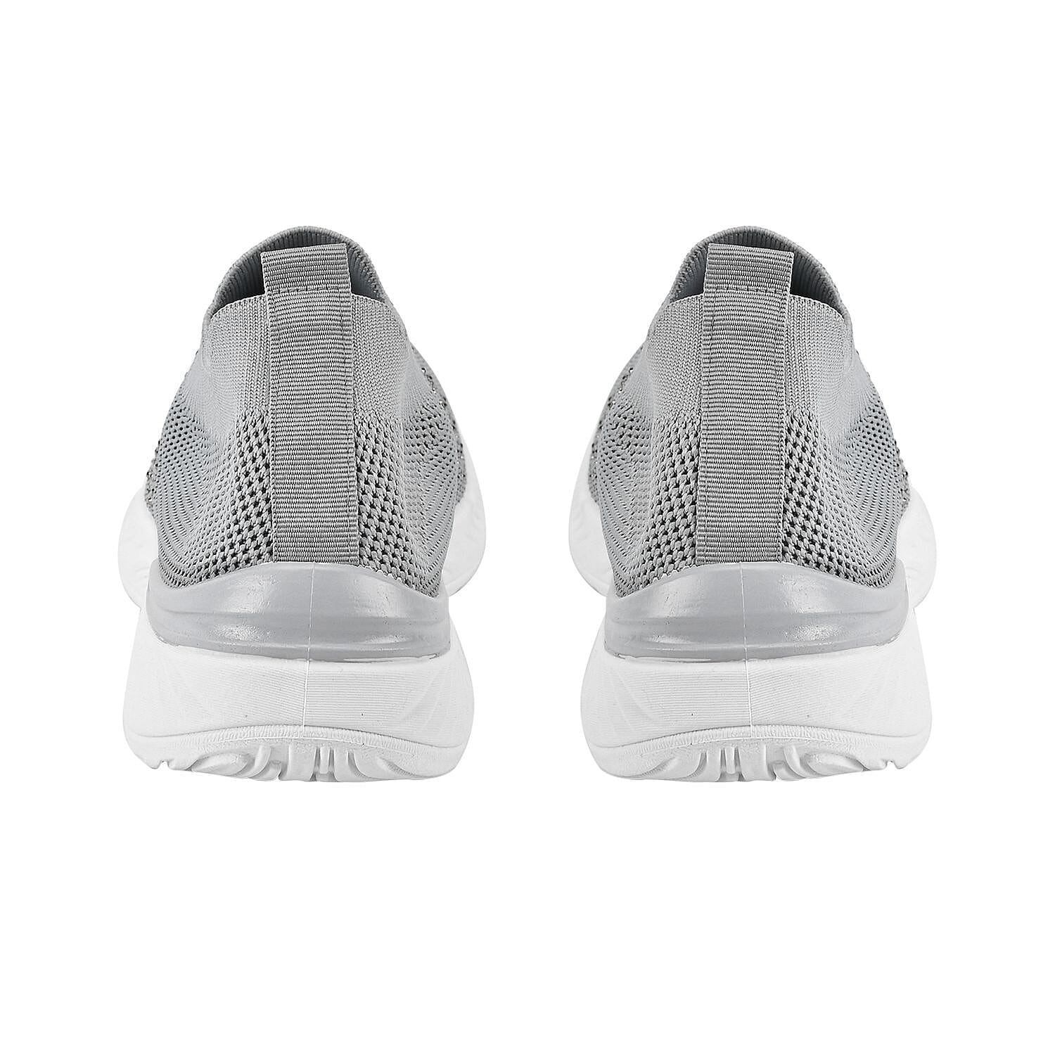 Knit Vented Slip On Trainers with Crystal Decorative Outer Shell