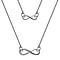 Platinum Overlay Sterling Silver Infinity Necklace (Size-20)