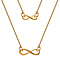 18K Yellow Gold Vermeil Plated Sterling Silver Infinity Necklace (Size-20)