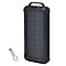 Multifunctional Solar Power Bank (Power 10000 mAh) with Wireless Charging (Inc. Type C, Micro USB & Lightning Cable) - Black
