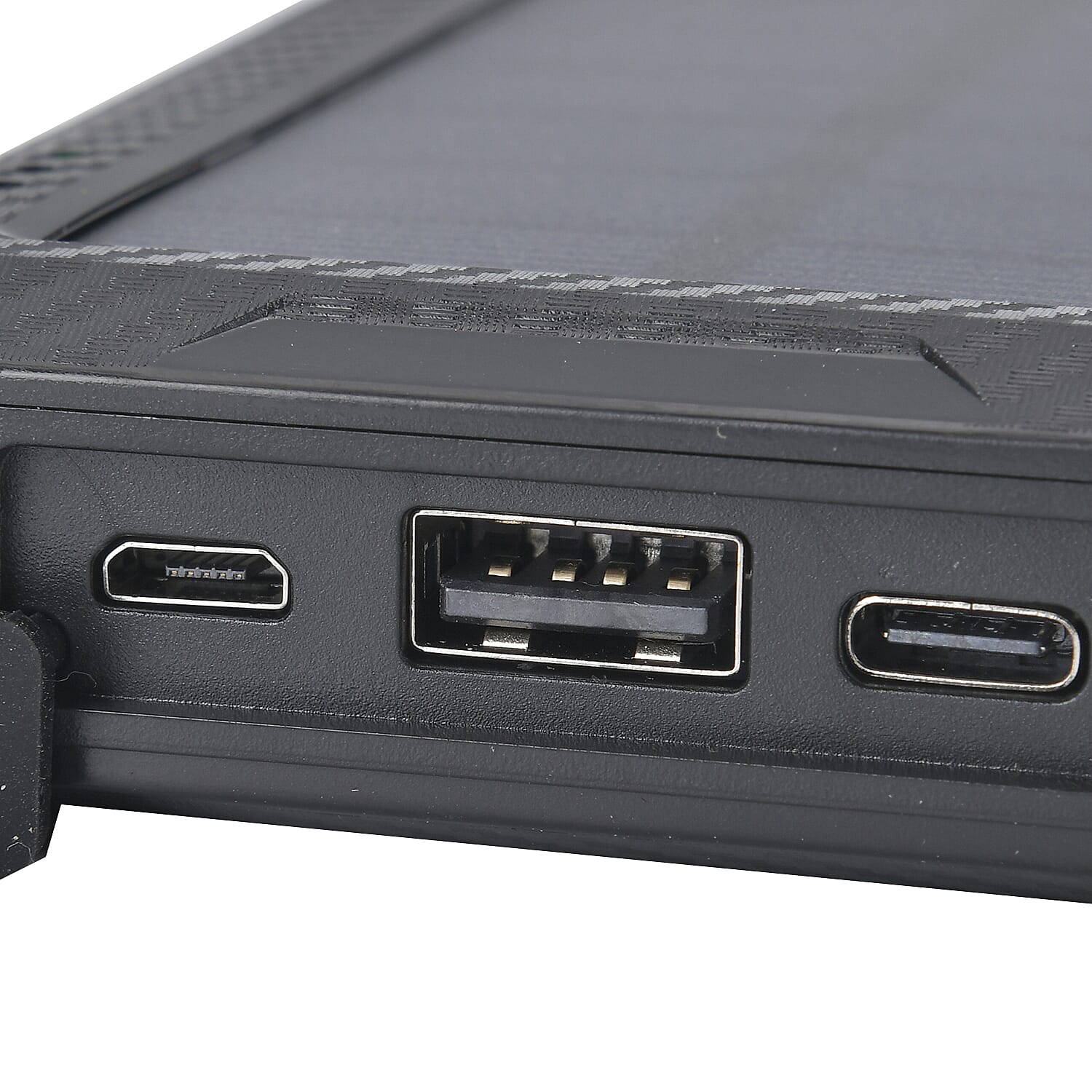 Multifunctional Solar Power Bank (Power 10000 mAh) with Wireless Charging (Inc. Type C, Micro USB & Lightning Cable) - Green & Black