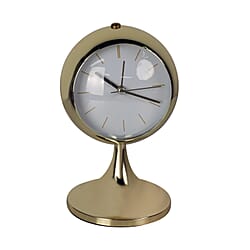 Luxury Decoration Quartz Movement Alarm Clock with Stand & Night Light - Orange & White