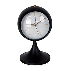 Luxury Decoration Quartz Movement Alarm Clock with Stand & Night Light - Orange & White