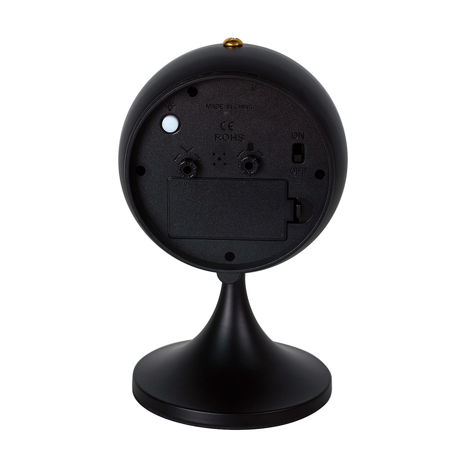 Luxury Decoration Quartz Movement Alarm Clock with Stand & Night Light - Black & White