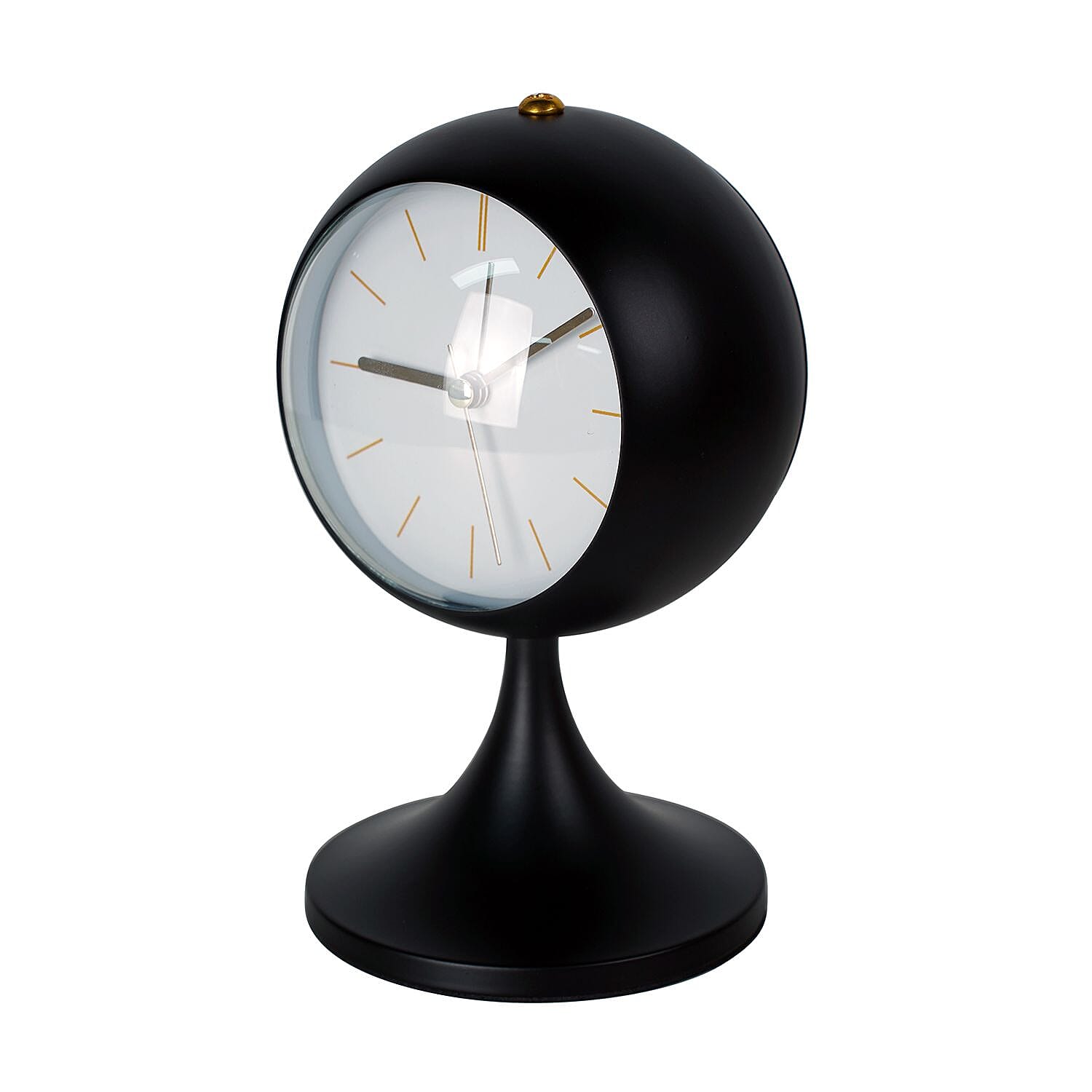 Luxury Decoration Quartz Movement Alarm Clock with Stand & Night Light - Black & White