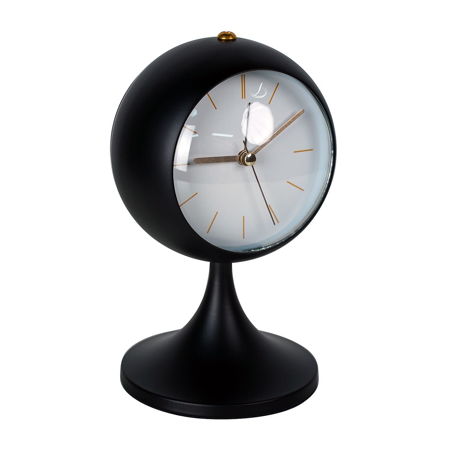 Luxury Decoration Quartz Movement Alarm Clock with Stand & Night Light - Black & White
