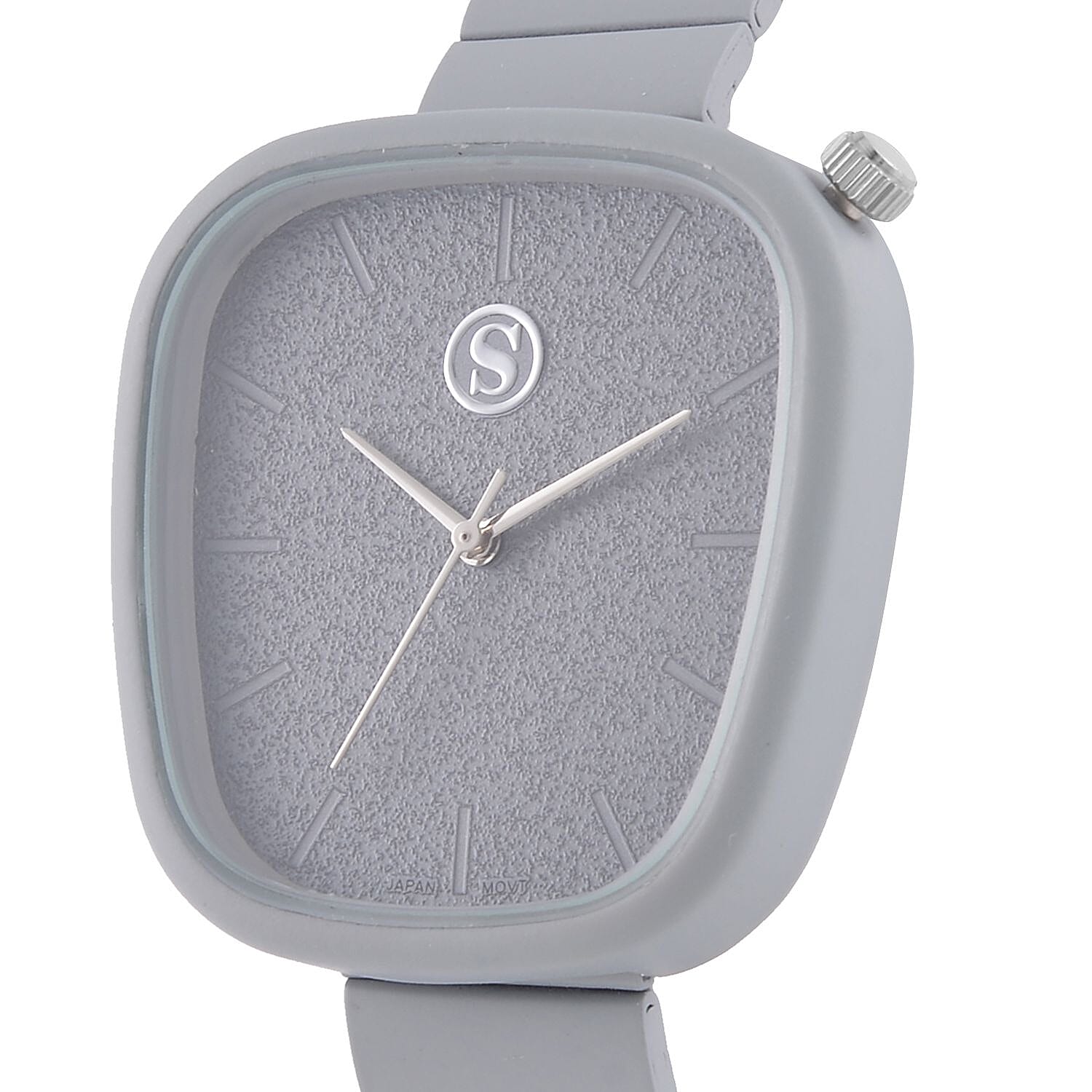 STRADA  Japanese Movement Grey Dial Water Resistant Watch in Grey Stainless Steel Strap