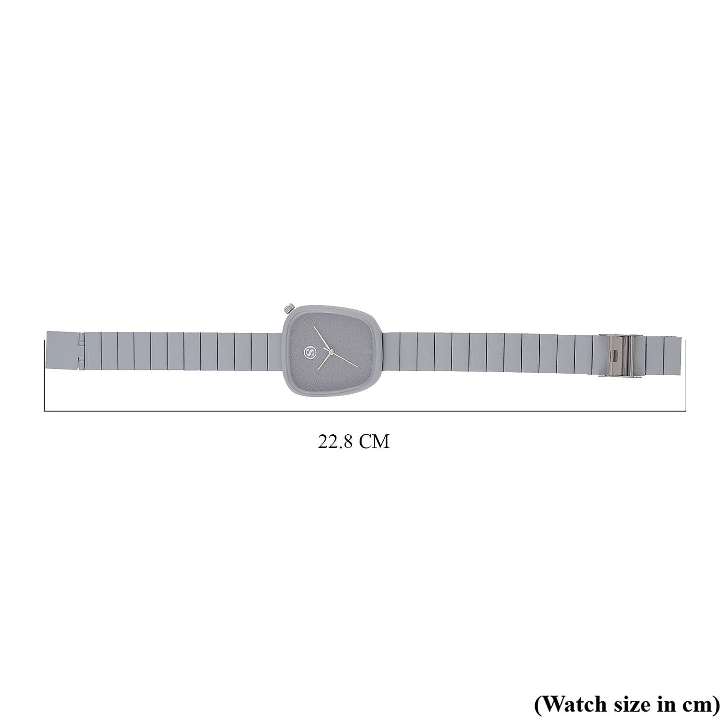 STRADA  Japanese Movement Grey Dial Water Resistant Watch in Grey Stainless Steel Strap