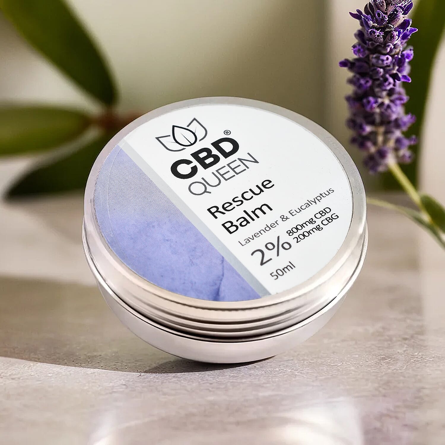 CBD Queen: Rescue Balm (Lavender and Eucalyptus) - 50ml - 2%