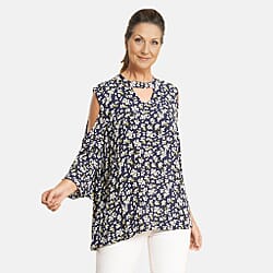 TAMSY Viscose Printed Top - Beige