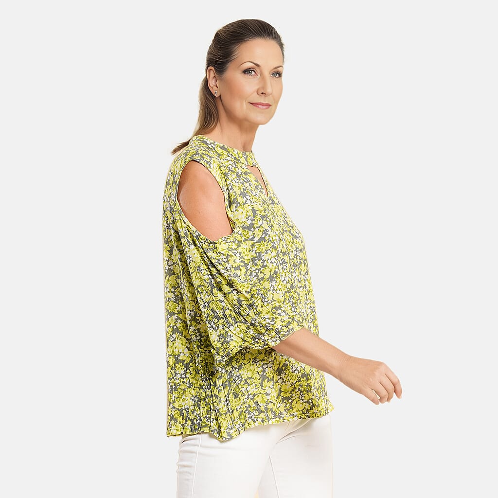 TAMSY Viscose Printed Top - Beige