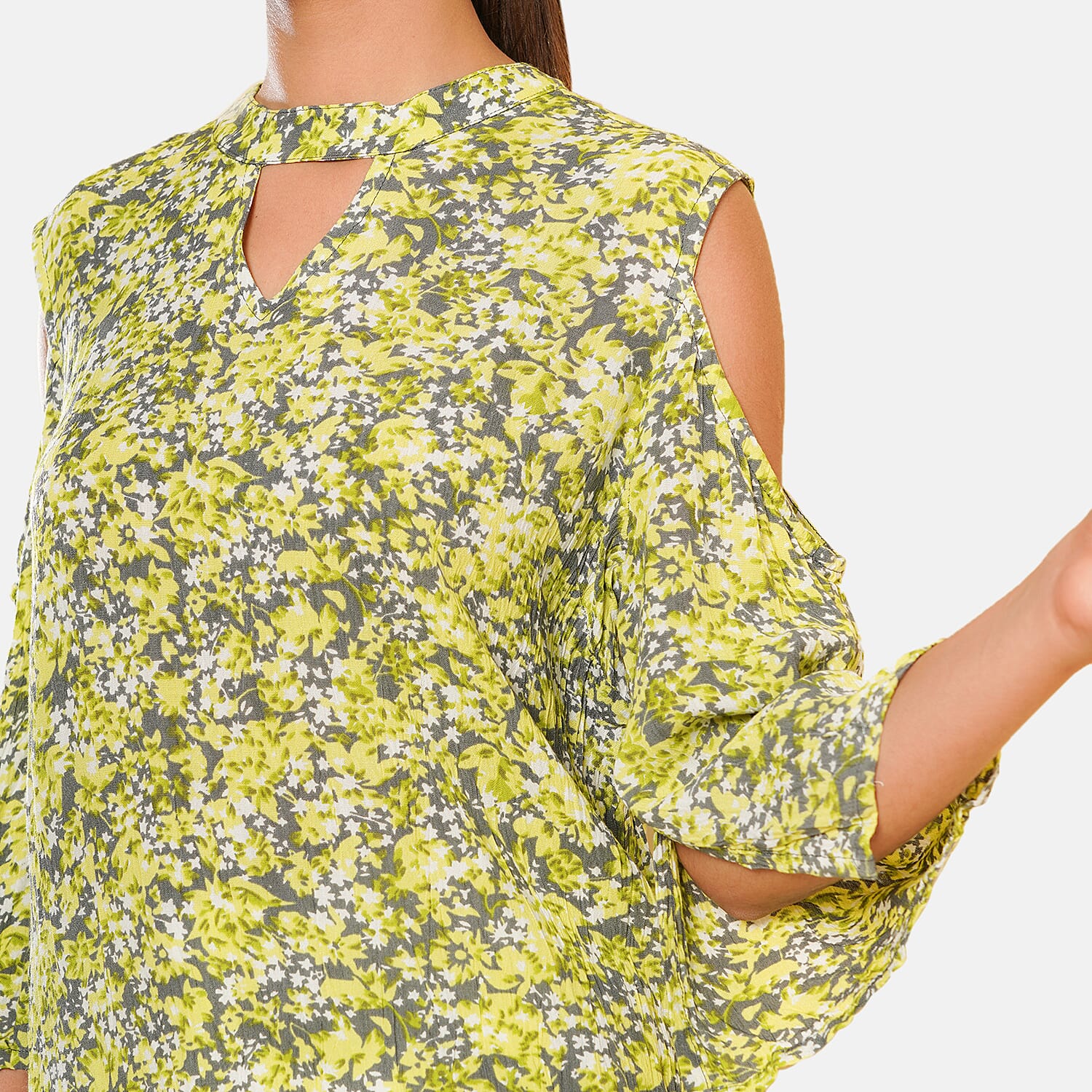 TAMSY Viscose Printed Top - Beige