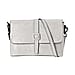 Genuine Leather Solid Crossbody Bag - White