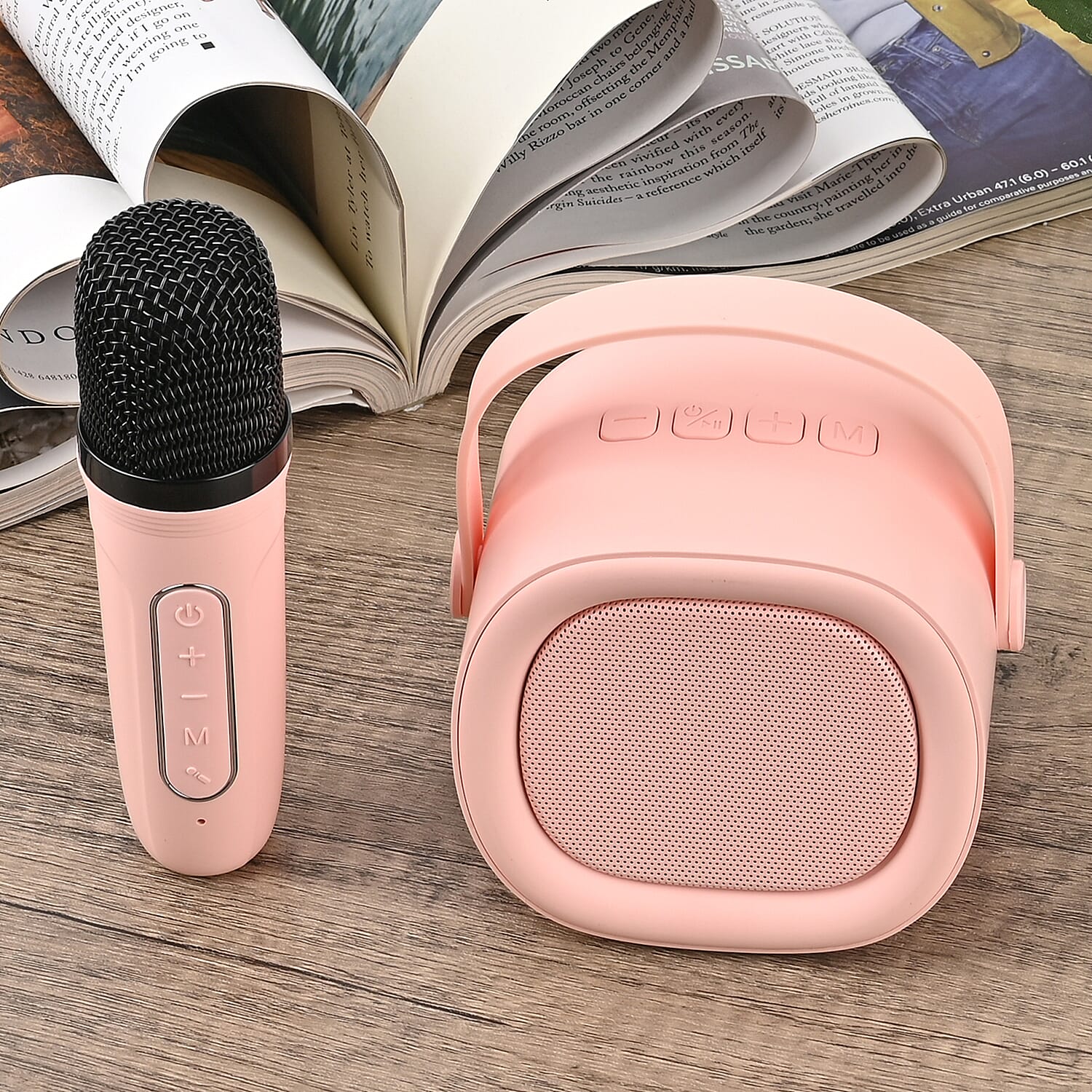 Bluetooth Speaker and Microphone Set - Pink - Blue