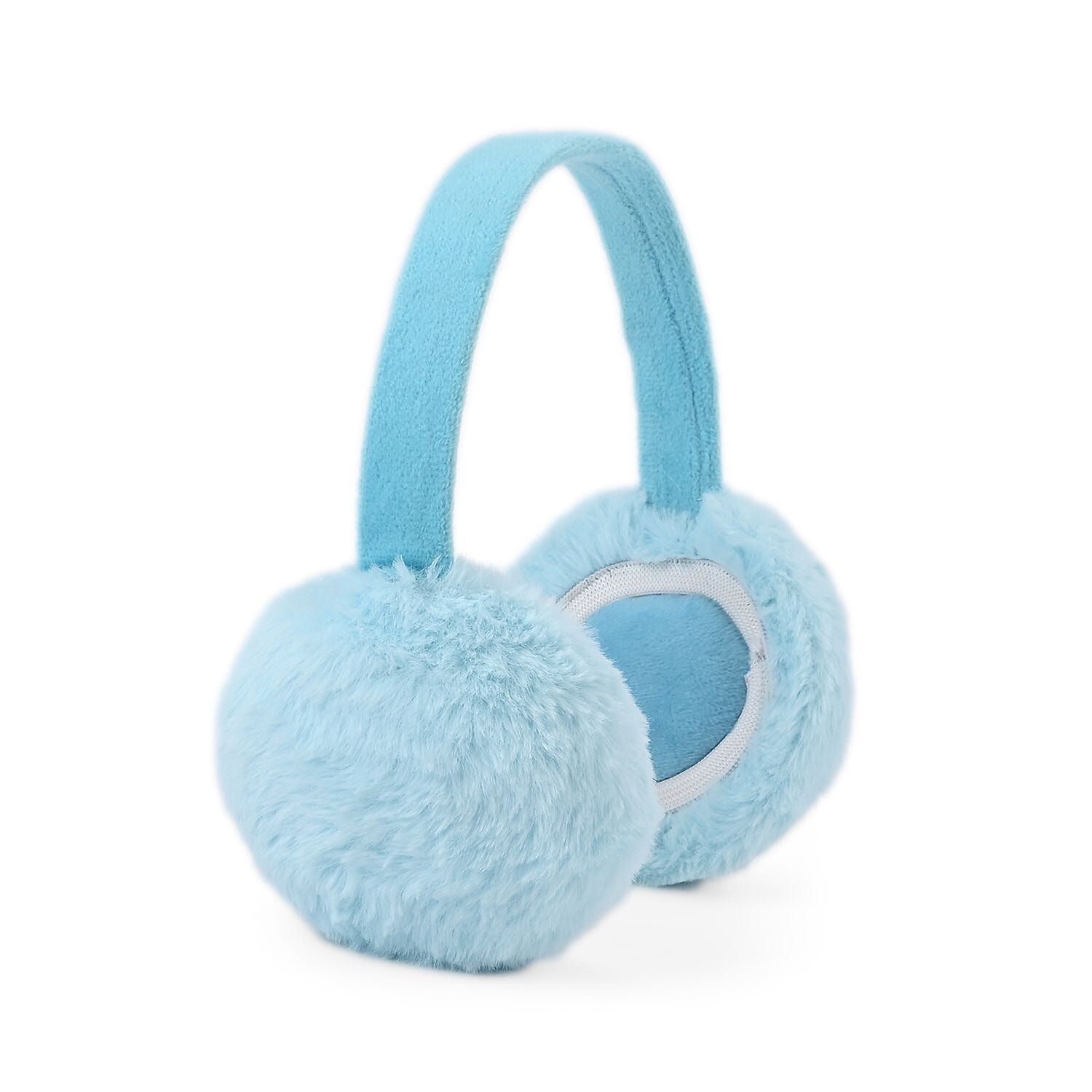 Plush Bluetooth Cushioned Over Ear Headset - Blue