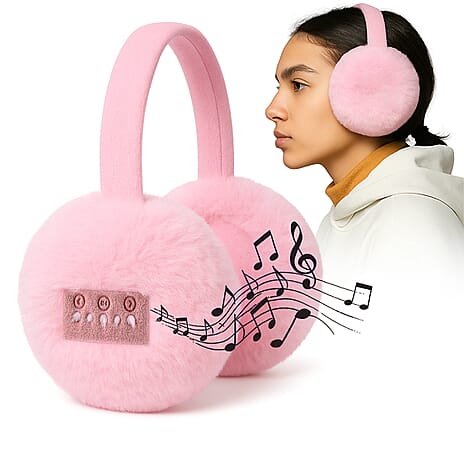 Plush Bluetooth Cushioned Headphone - Pink