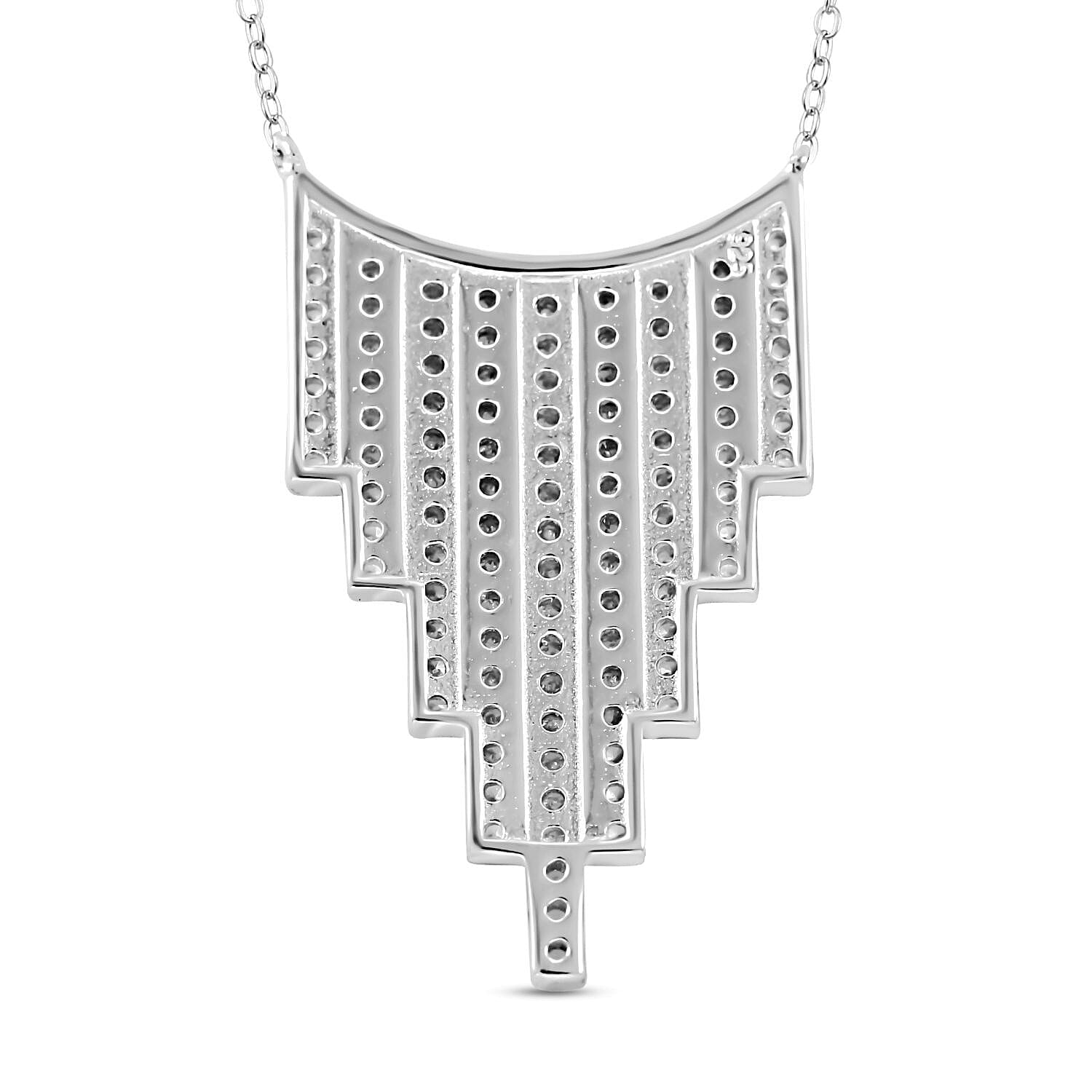 Silver on sale fringe necklace