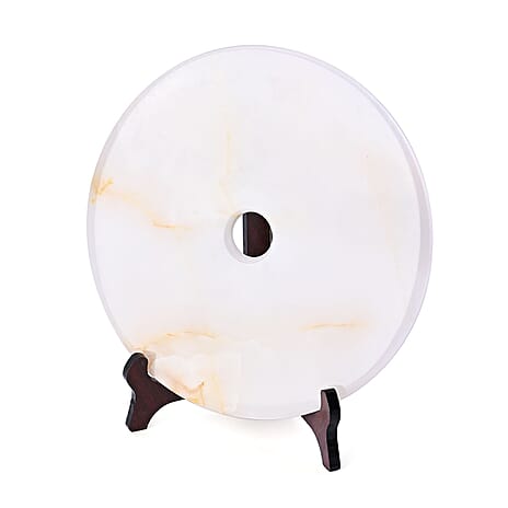 Serpentine Horses Painted Disk with Wooden Stand 13255 Cts.Presented in a gift box