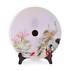 EXCLUSIVE LIMITED EDITION- Serpentine Horses Painted Disk with Wooden Stand 13255 Cts.Presented in a gift box