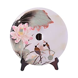 EXCLUSIVE LIMITED EDITION- Serpentine Horses Painted Disk with Wooden Stand 13255 Cts.Presented in a gift box