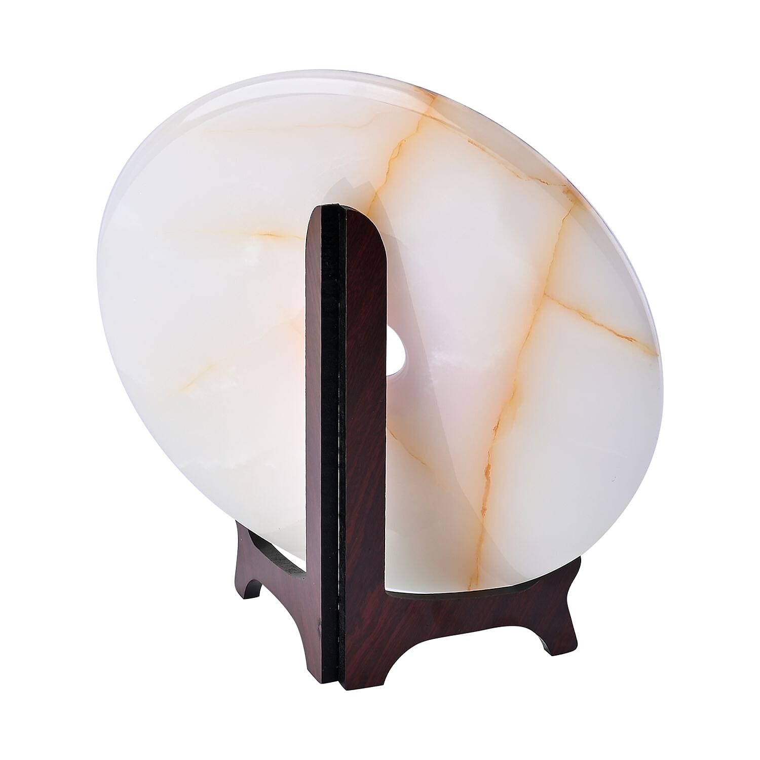 EXCLUSIVE LIMITED EDITION- Serpentine Butterfly Painted Jade Disk with Wooden Stand 13255 Cts.Presented in a Gift Box