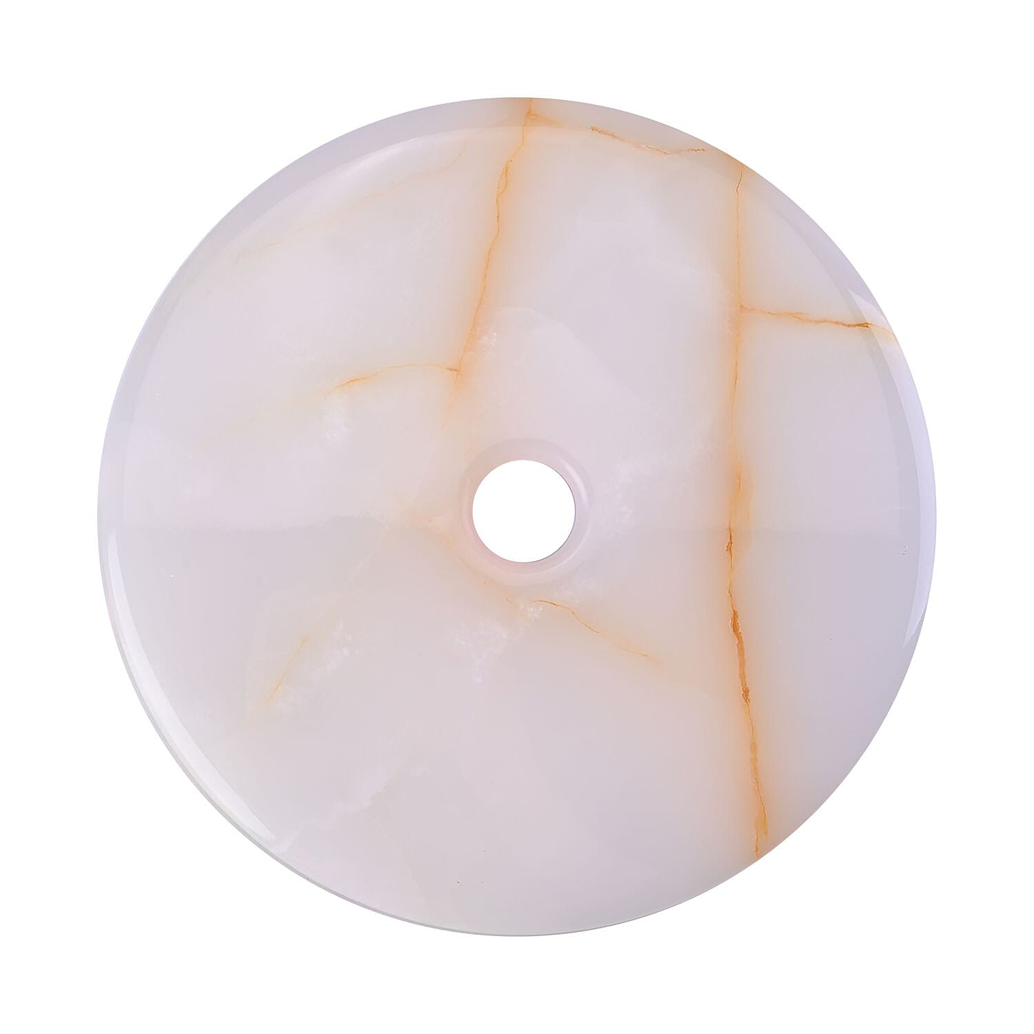 EXCLUSIVE LIMITED EDITION- Serpentine Butterfly Painted Jade Disk with Wooden Stand 13255 Cts.Presented in a Gift Box