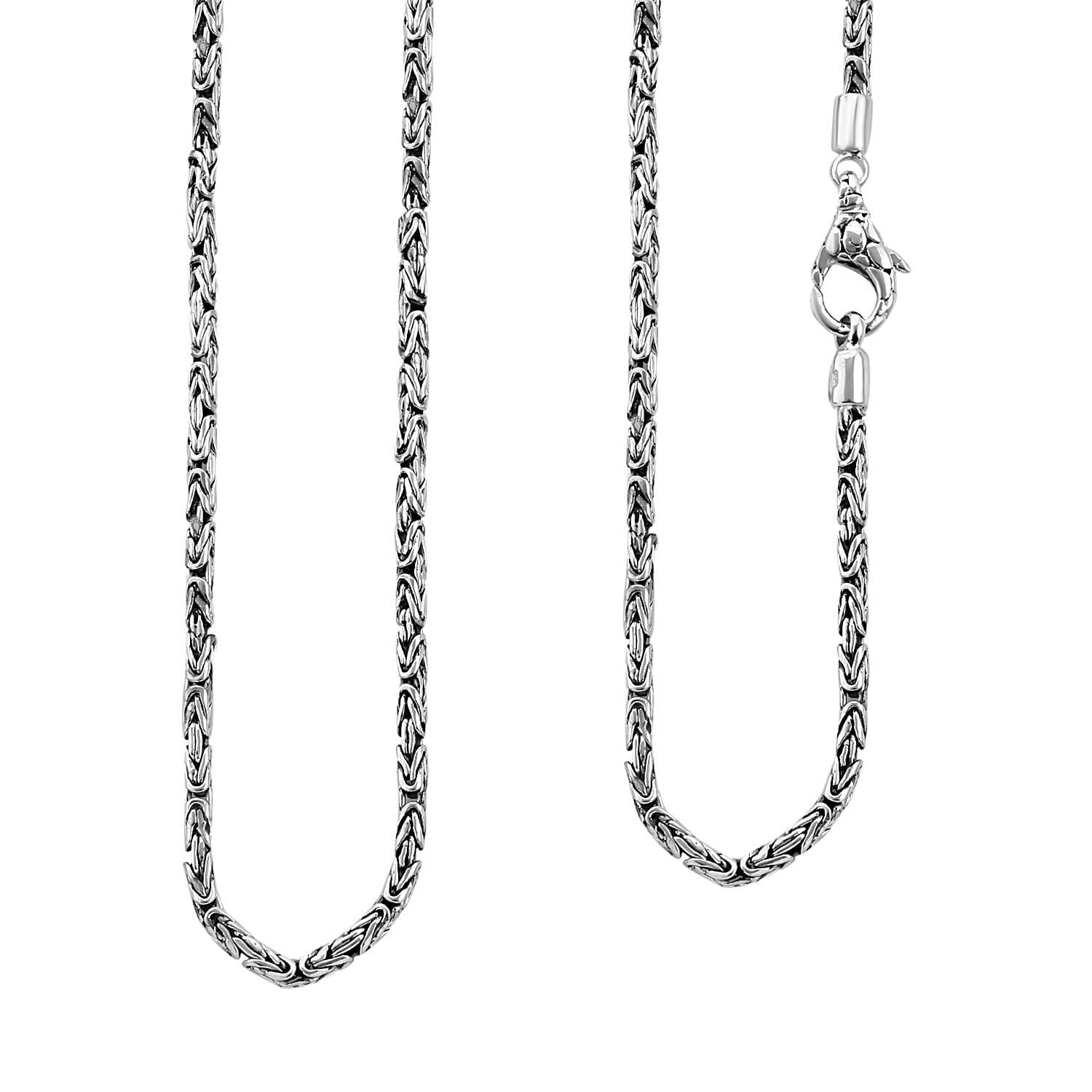 Royal Bali Collection - Handmade Sterling Silver Borobudur Necklace (Size - 20), Silver Wt. 21.50 Gms