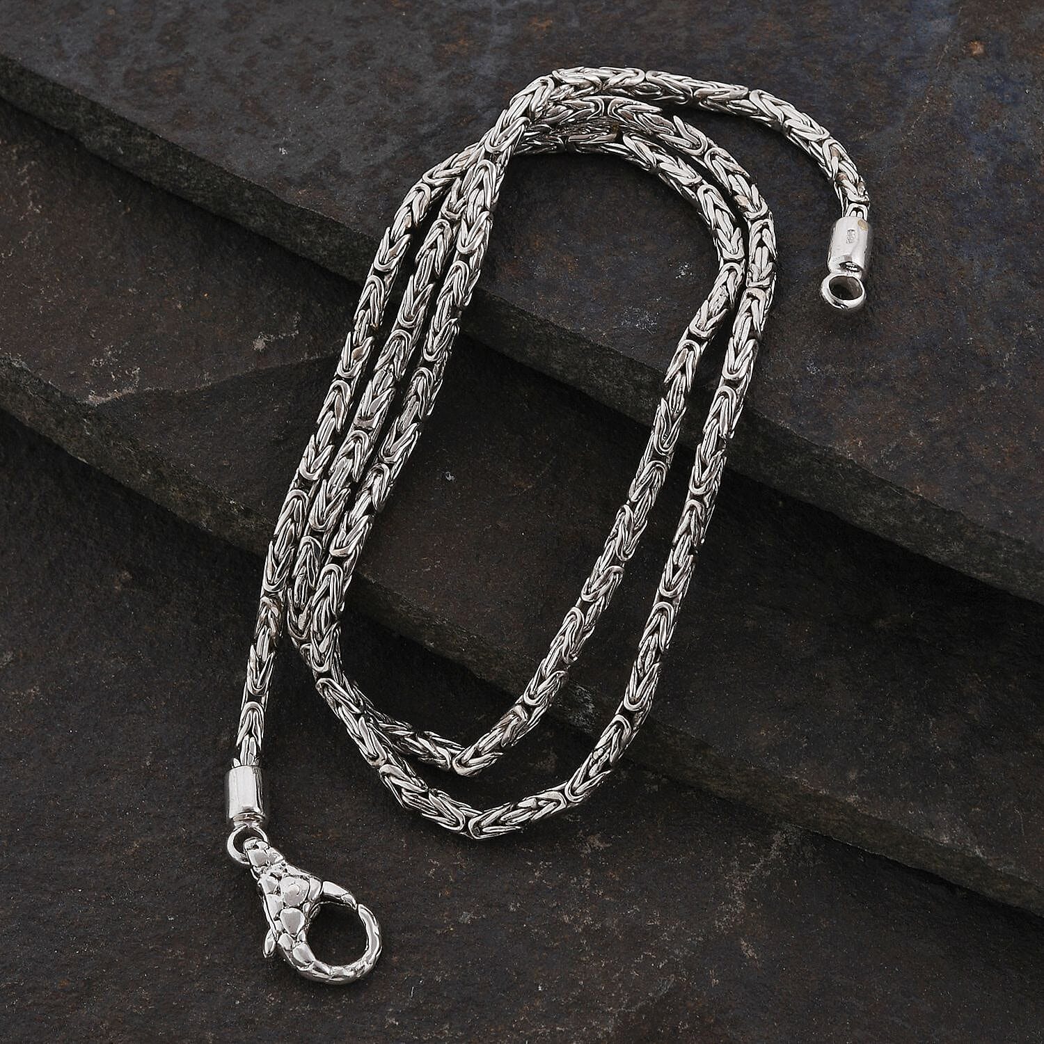 Royal Bali Collection - Handmade Sterling Silver Borobudur Necklace (Size - 20), Silver Wt. 21.50 Gms