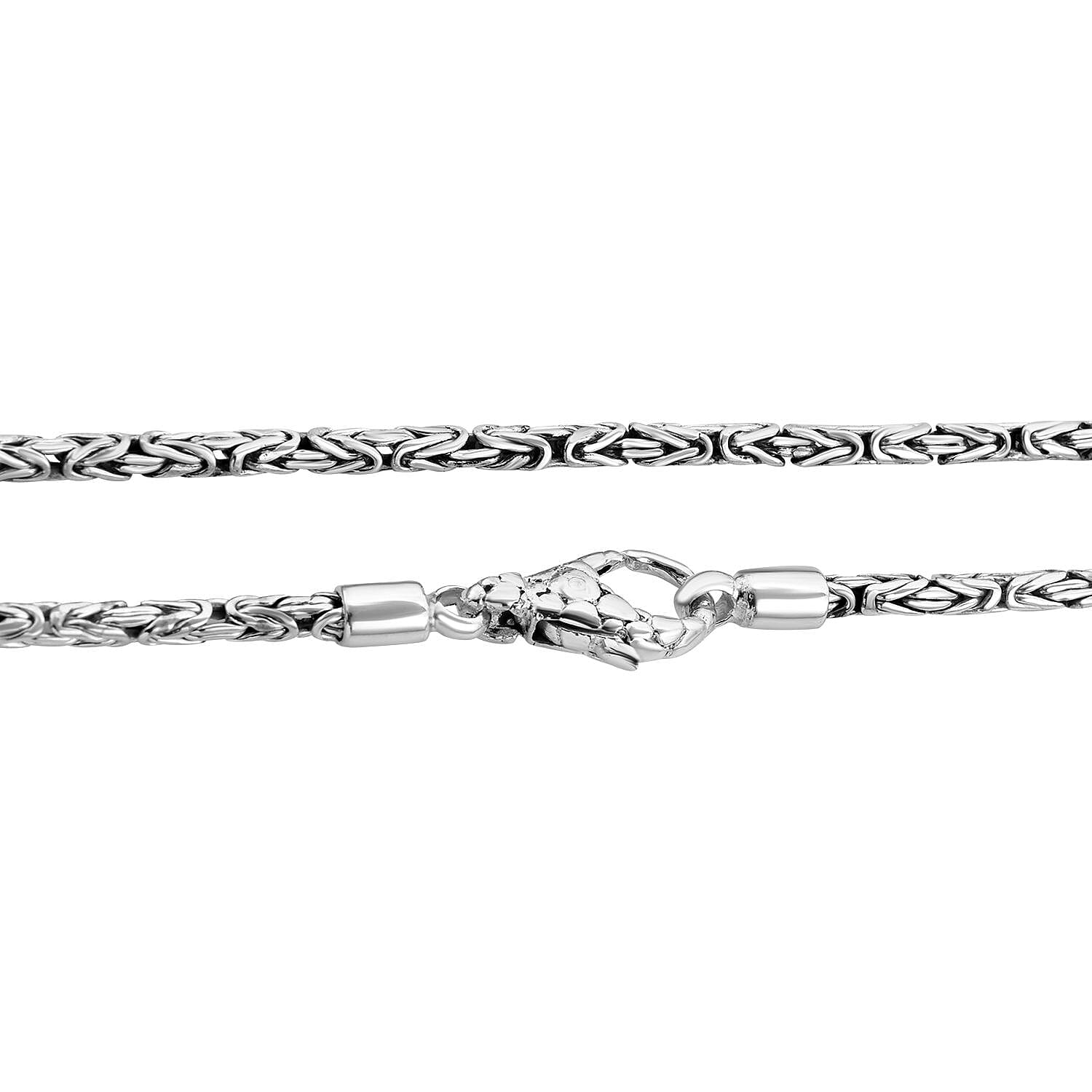 Royal Bali Collection - Handmade Sterling Silver Borobudur Necklace (Size - 20), Silver Wt. 21.50 Gms