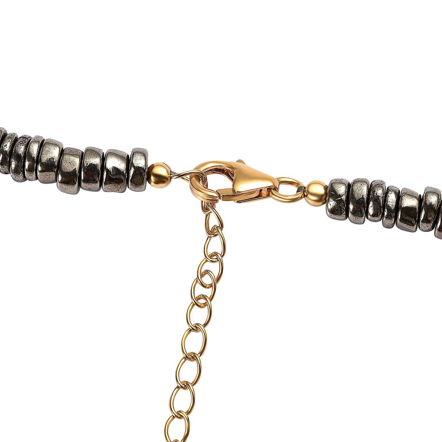 First Time Ever- AAA Pyrite Necklace (Size - 20) in18K Yellow Gold Vermeil Plated Sterling Silver 210.00 Ct