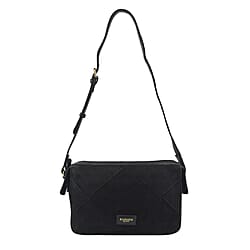 Closeout - Ecotorie Genuine Leather Crossbody Bag - Beige
