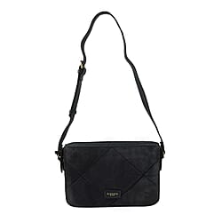 Closeout - Ecotorie Genuine Leather Crossbody Bag - Beige
