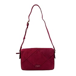 Closeout - Ecotorie Genuine Leather Crossbody Bag - Beige