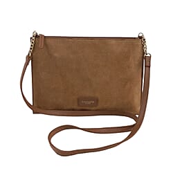 Closeout - Ecotorie Genuine Leather Crossbody Bag (Size 30x5x21 cm) - Cognac